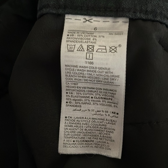 Old Navy High Waisted Pixie Ankle Skinny Pants Black Jack Hidden Slim Pockets 6 - Picture 8 of 10